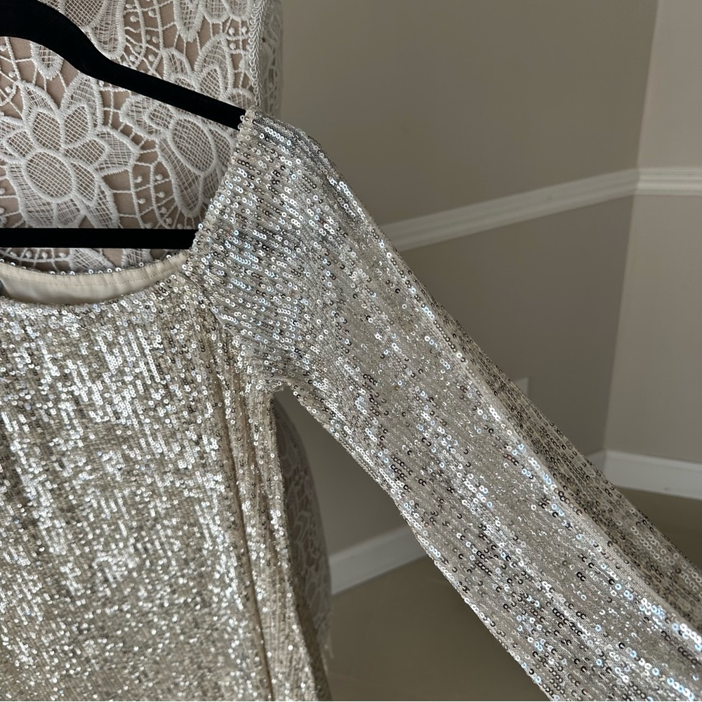 CeCe Silver Sequin Dress - Picture 5 of 7